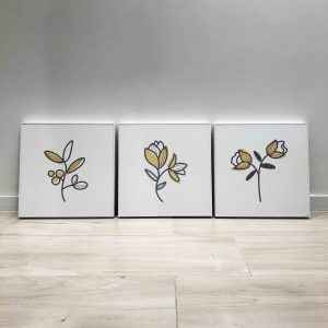 Trio de Quadros - Elements 01, 02 e 03