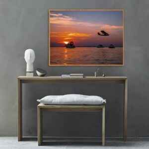 Quadro - Alexandry Mazoni - Boats And Plane At Sunset