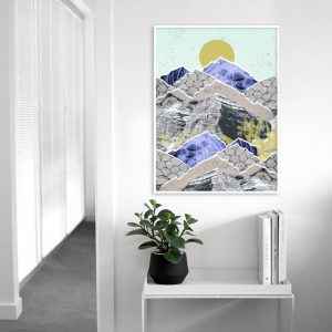 Quadro - Giovana Carvalho - Colagem De Montanhas