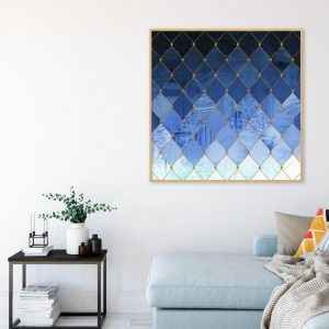 Quadro - Pallib - Mix De Texturas Azul