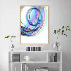Quadro - Julia Andrades e Lucas Bauer - Color Rush 11 White Blue