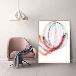 Quadro - Julia Andrades e Lucas Bauer - Color Rush 12 White Pink