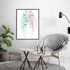 Quadro - Julia Andrades e Lucas Bauer - Color Rush 13 White Pink