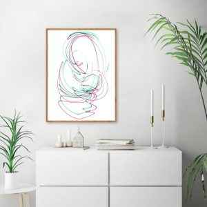 Quadro - Julia Andrades e Lucas Bauer - Color Rush 14 Pink White
