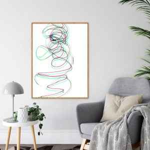 Quadro - Julia Andrades e Lucas Bauer - Color Rush 15 White Pink
