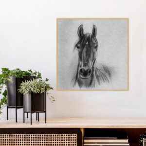 Quadro - Pedro Maestri - Cavalo em Carvão PB