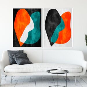 Dupla de Quadros - Abstrato Orgânico 11A e D