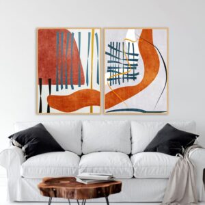 Dupla de Quadros - Abstrato Orgânico 29E e 30A
