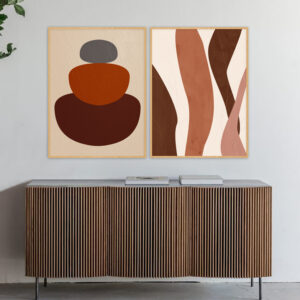 Dupla de Quadros - Abstrato Orgânico 35A e 37G