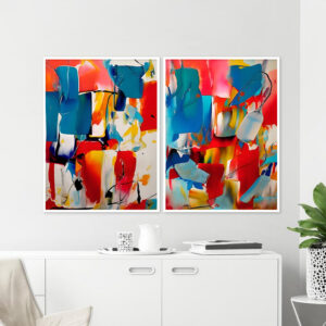 Dupla de Quadros - Abstract Art 34A E 36A