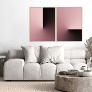 Dupla de Quadros - Abstrato Degradê de Cores 72A e B