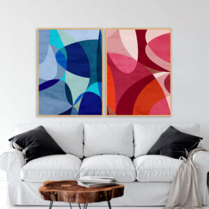 Dupla de Quadros - Abstrato Geométrico 117B1 e B4
