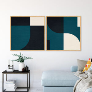 Dupla de Quadros - Abstrato Geométrico 281B2 e C