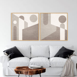 Dupla de Quadros - Abstrato Geométrico 572C1 e 2