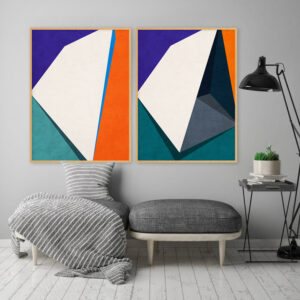 Dupla de Quadros - Abstrato Geométrico 626A2 e 631A2