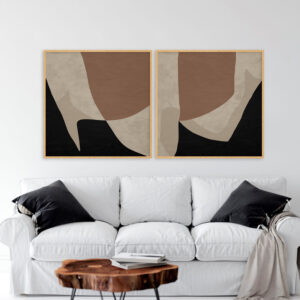 Dupla de Quadros - Abstrato Orgânico 215A2Q e B2Q