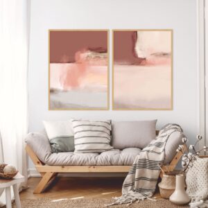 Dupla de Quadros - Mix of Pink No 01 e 02
