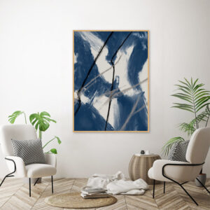Quadro - Michel Fraitag - Abstrato Manchas Azuis 5
