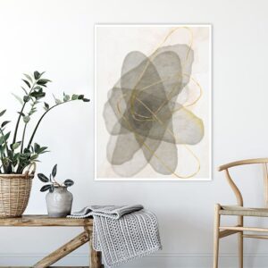 Quadro - Uillian Rius - Abstrato Gold Aquarela 04A