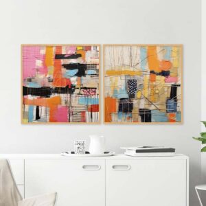 Dupla de Quadros - Fringe E Fabric