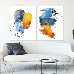 Dupla de Quadros - Poesia em Cores I e III