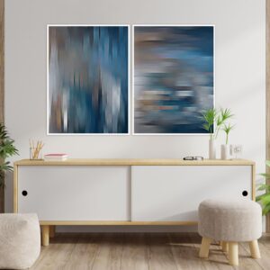 Dupla de Quadros - Blue Bege Max 01 E 02