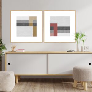 Dupla de Quadros - Geo Corten 02 E 03