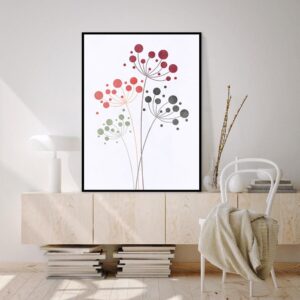 Quadro - Uillian Rius - Geométrico Minimalista Flowers 19H