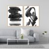 Dupla de Quadros - Abstract Brushstrokes 01 E 02