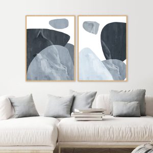 Dupla de Quadros - Rochas Azuis 1 E 2