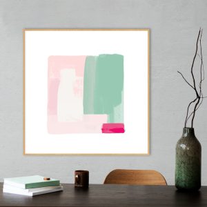Quadro - Caio Loures - Pink And Green Quadrado 1