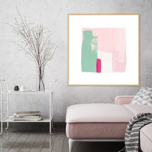 Quadro - Caio Loures - Pink And Green Quadrado 2
