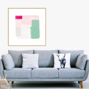 Quadro - Caio Loures - Pink And Green Quadrado 3