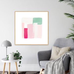 Quadro - Caio Loures - Pink And Green Quadrado 4