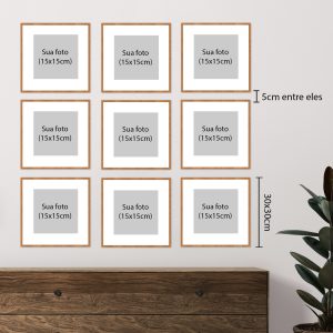 Composição de 9 quadros com fotos pessoais