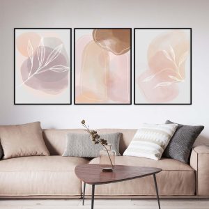Trio de Quadros - Aguada Pastel 1 3 E 4