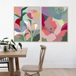 Dupla de Quadros - Colorful Garden 2 E 3