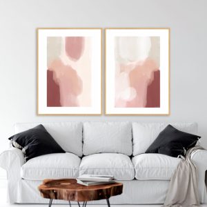 Dupla de Quadros - Rose Touch 1 E 2