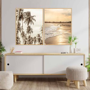 Dupla de Quadros - Luz Divina E Skyline Tropical