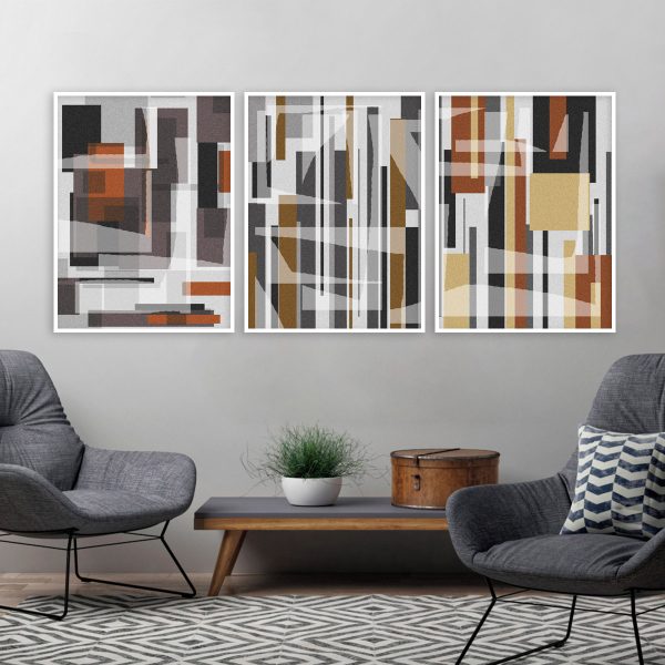 Trio de Quadros - Geometric Feel 1 2 E 3 - Image 3