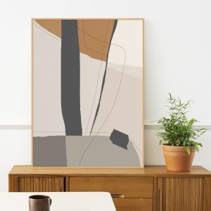 Quadro - Di Quadri - Abstrato Fluido Terroso
