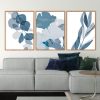 Trio de Quadros - Leaves Overlaping Azul Pastel 01 02 E 03 - Imagem 3