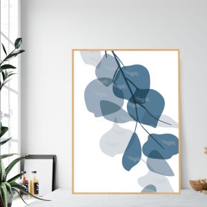Quadro - Di Quadri - Leaves Overlaping Azul Pastel 01