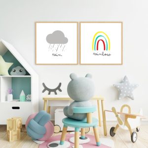 Dupla de Quadros - Rain E Rainbow