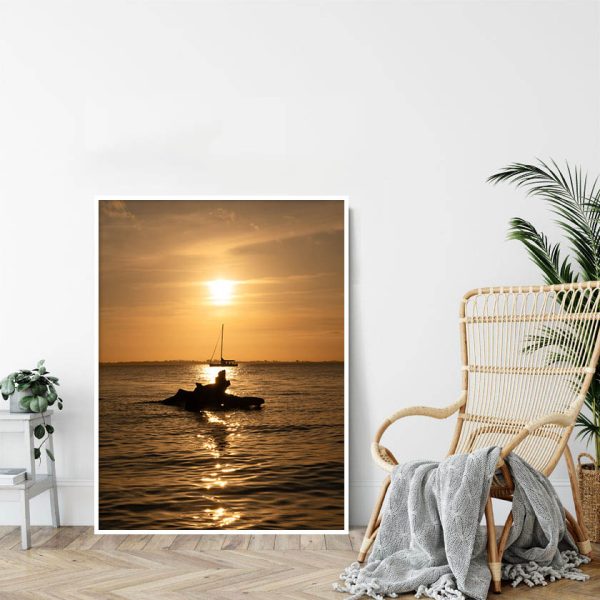 Quadro - Michel Fraitag - O Pôr Do Sol No Guaiba - Image 3