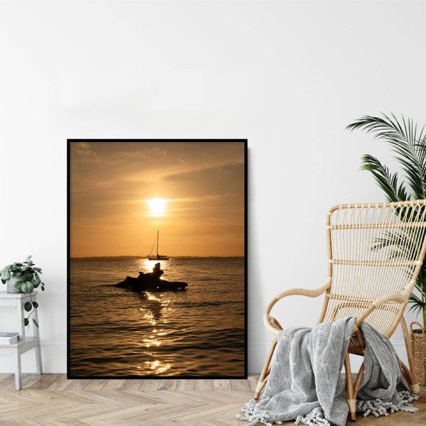 Quadro - Michel Fraitag - O Pôr Do Sol No Guaiba - Image 4