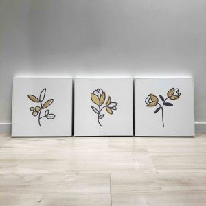 Trio de Quadros - Elements 01, 02 e 03