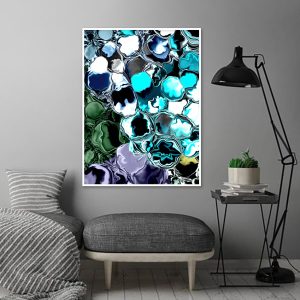 Quadro - Lillian Bessa - Bolhas Azuisverdes