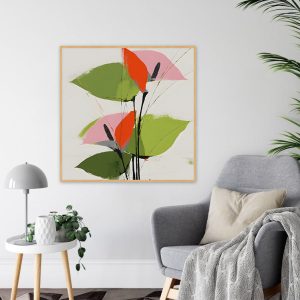 Quadro - Antônia Pereira - Entre Verdes E Laranjas