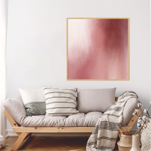 Quadro - Rachel Moya - Abstrato Bordô Quadrado N 01